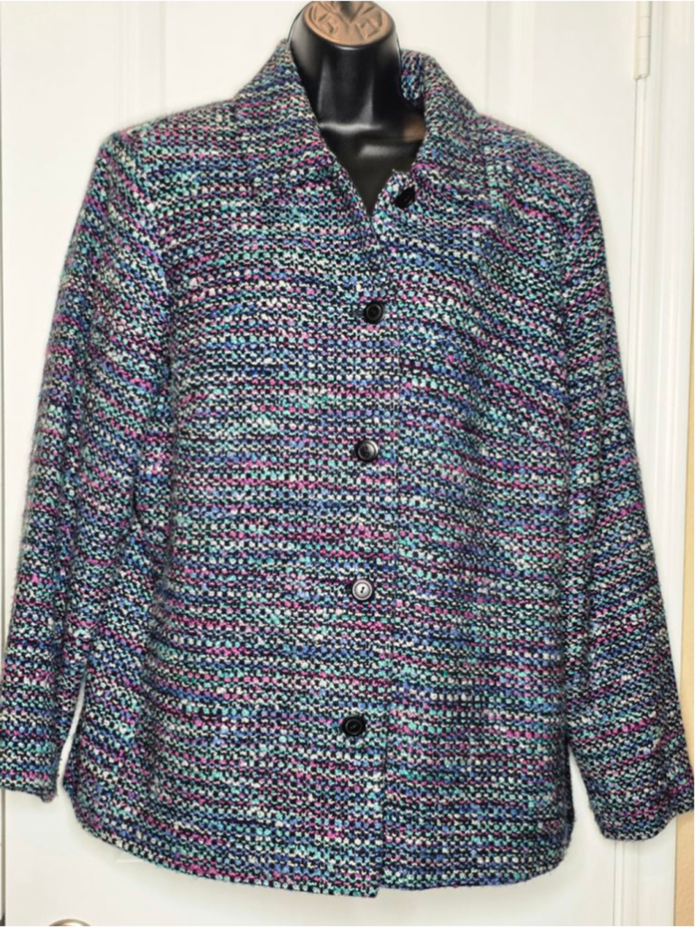 APPLESEED'S WOMENS Multicolor Tweed Blazer Women’s Plus Size 16W - Picture 2 of 6